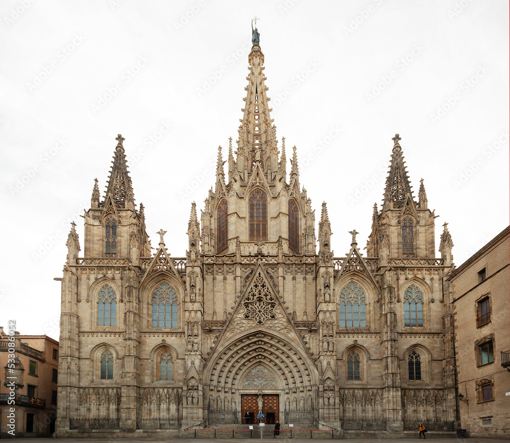 Detail of exterior of Barcelona Cathedral