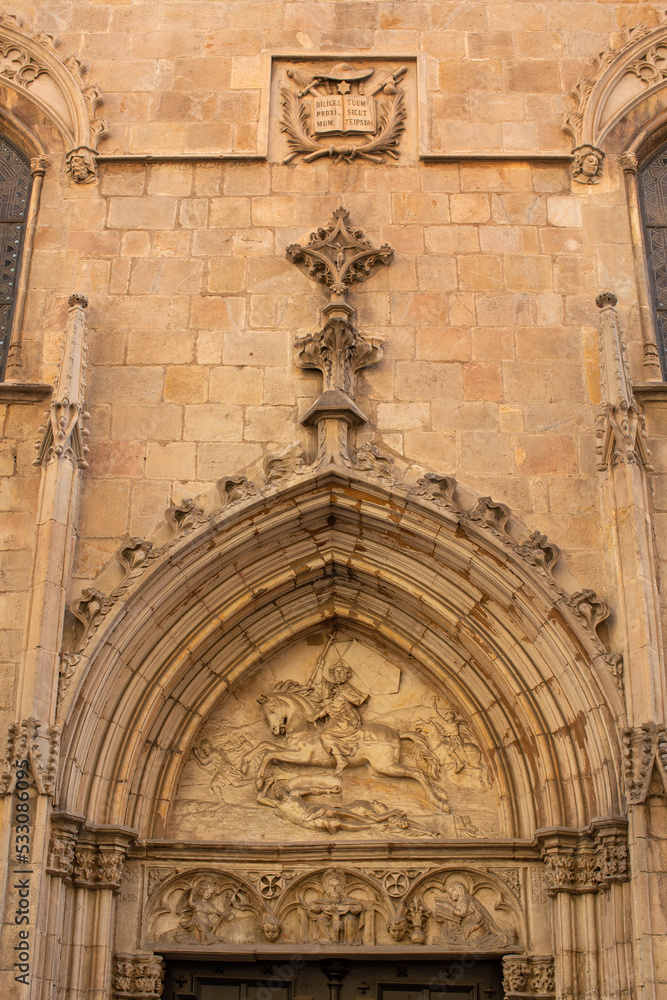 Obraz premium Details of exterior of Barcelona Cathedral