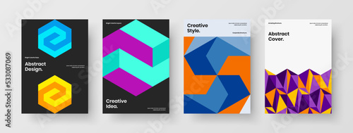 Minimalistic presentation design vector template set. Modern mosaic hexagons booklet layout bundle. Free Download Minimalistic presentation design vector template set. Modern mosaic hexagons booklet layout bundle. - GFXLoad