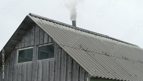 smoke coming from the chimney