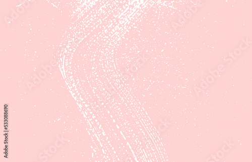Grunge texture. Distress pink rough trace. Gorgeou