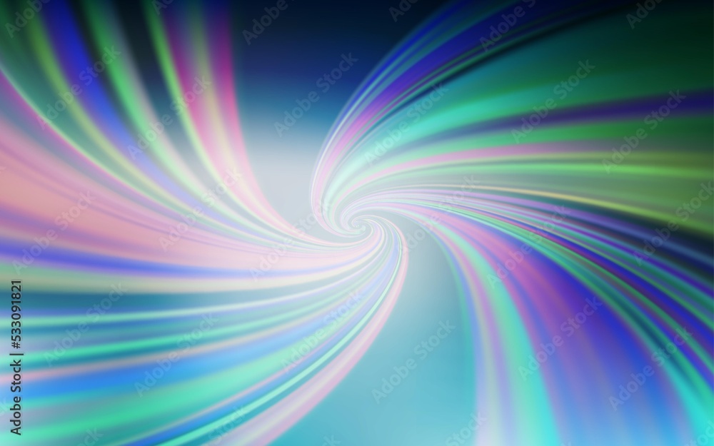 Obraz premium Light BLUE vector texture with bent lines.