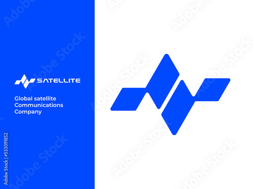 Satellite logo concept, space logo