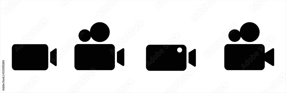 Video camera icons set. Video camera icon. Camera Icons with different style. Vector illustration. Movie Sign. Cinema Video camera icons set. Video camera icon. Camera Icons with different style. Vector illustration. Movie Sign. Cinema