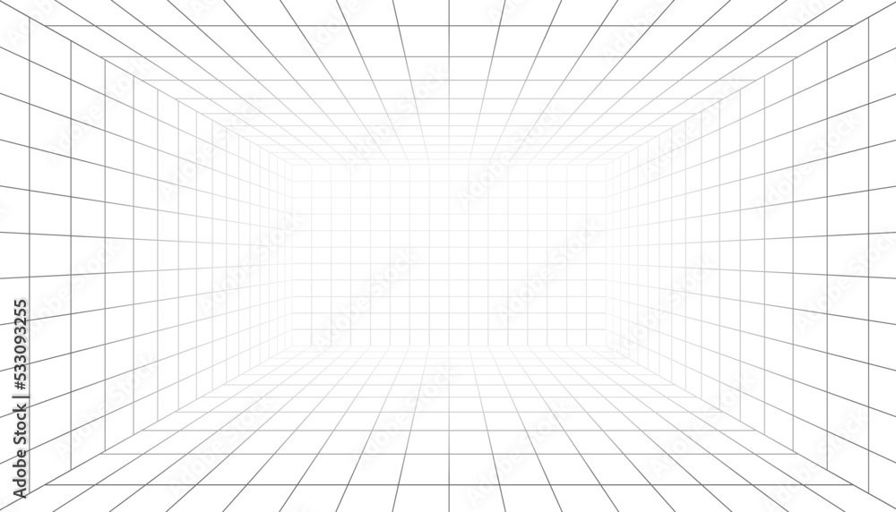 abstract 3d perspective indoor wireframe vector design abstract 3d perspective indoor wireframe vector design