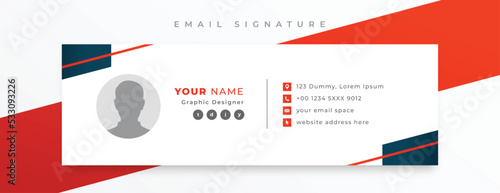 business email signature card template with digital profile