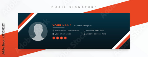 modern style email signature card template for business promo