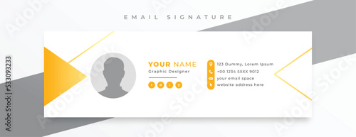 professional mail footer template with social media profile design