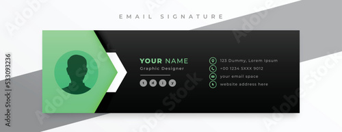modern style business mail signature card template