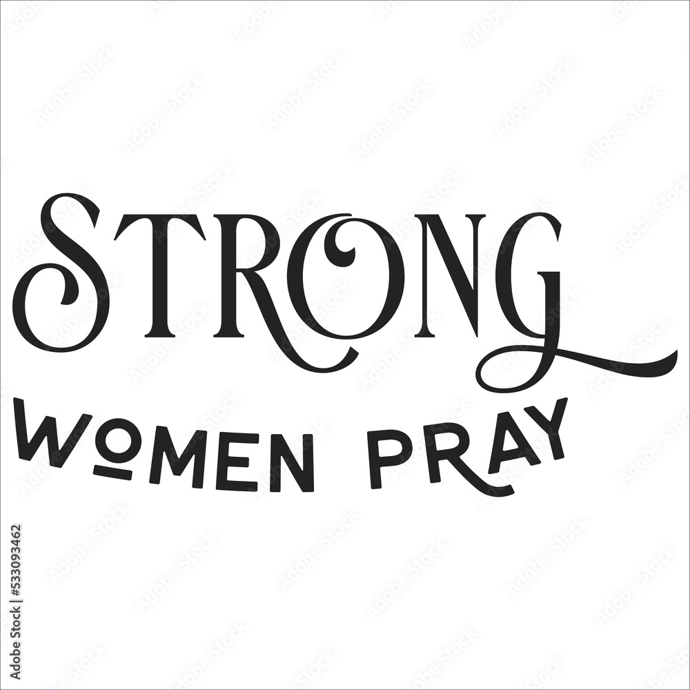 Fototapeta premium strong women pray eps design