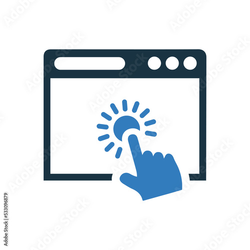 Page, web, click, ppc icon. Editable vector graphics.