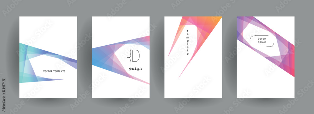 Minimal Vector covers design. Cool halftone gradients. Future Poster template.