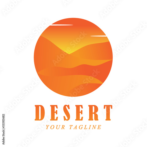 creative desert logo with slogan template