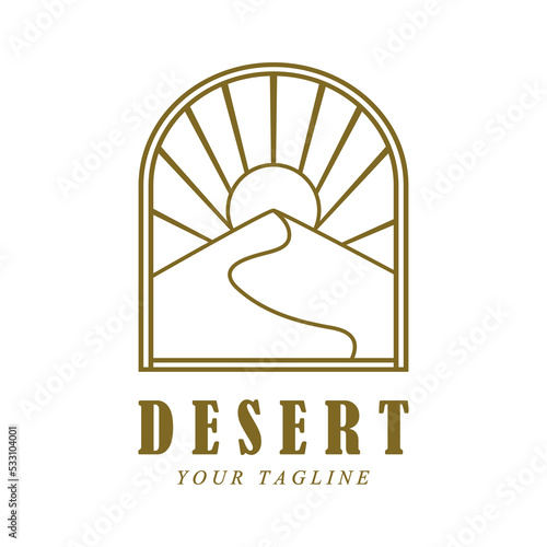 creative desert logo with slogan template