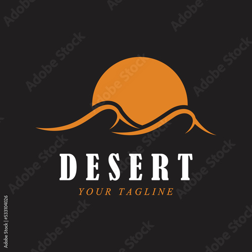 creative desert logo with slogan template