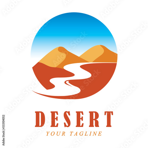 creative desert logo with slogan template