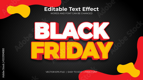 Black friday sale text effect in 3d style white gold color