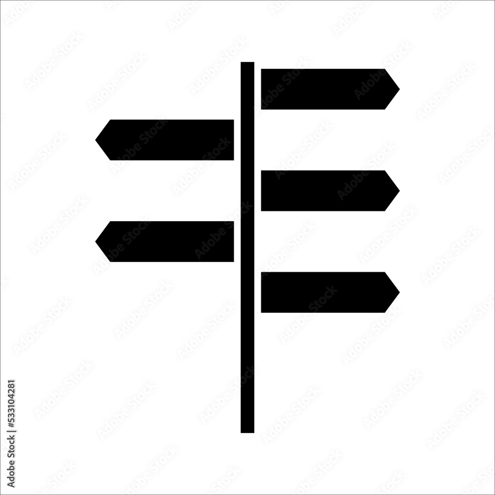 Obraz premium Outline direction icon illustration isolated vector sign symbol