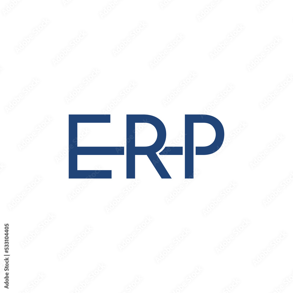 ERP letter, enterprise resource planning icon isolated on white background ERP letter, enterprise resource planning icon isolated on white background