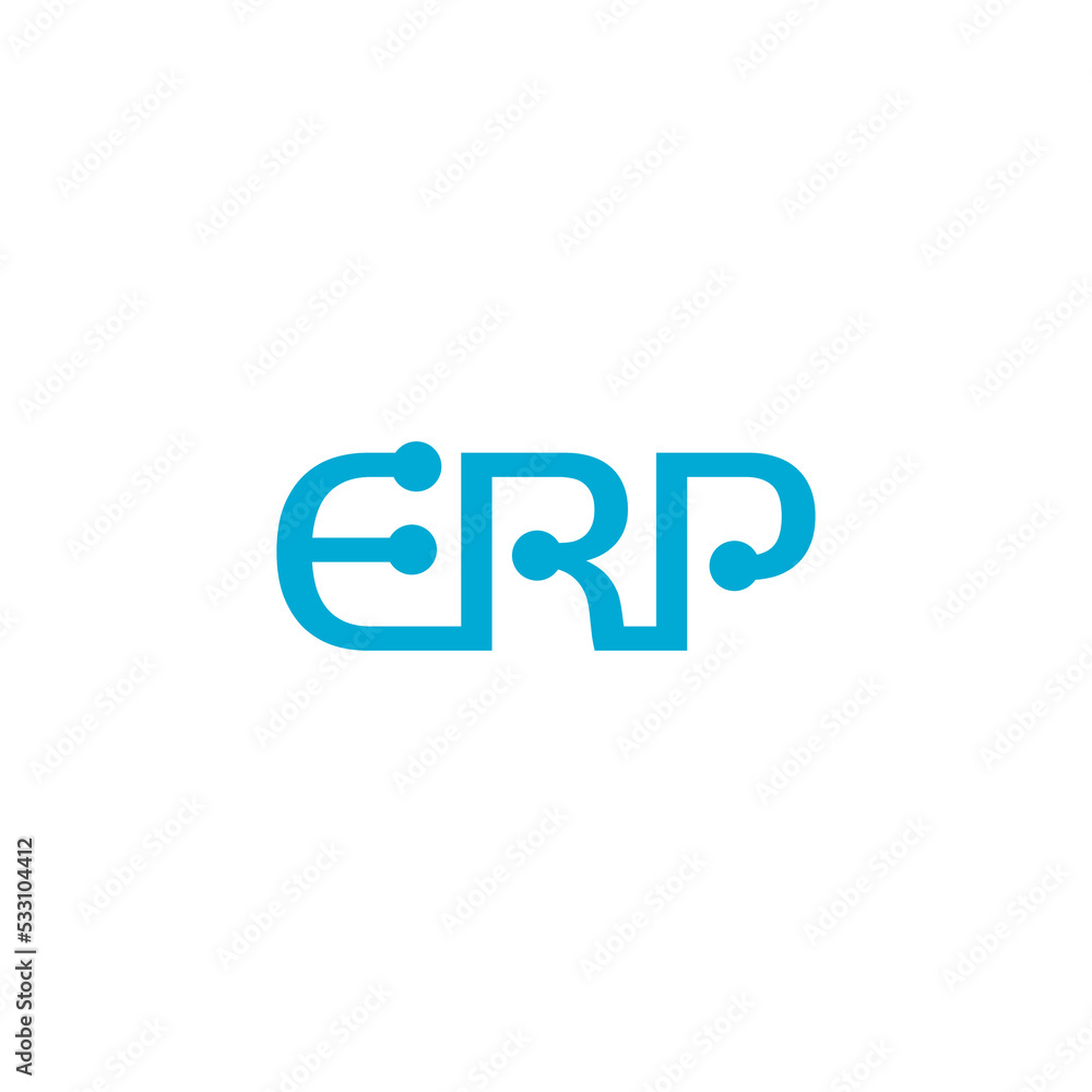 ERP letter, enterprise resource planning icon isolated on white background ERP letter, enterprise resource planning icon isolated on white background