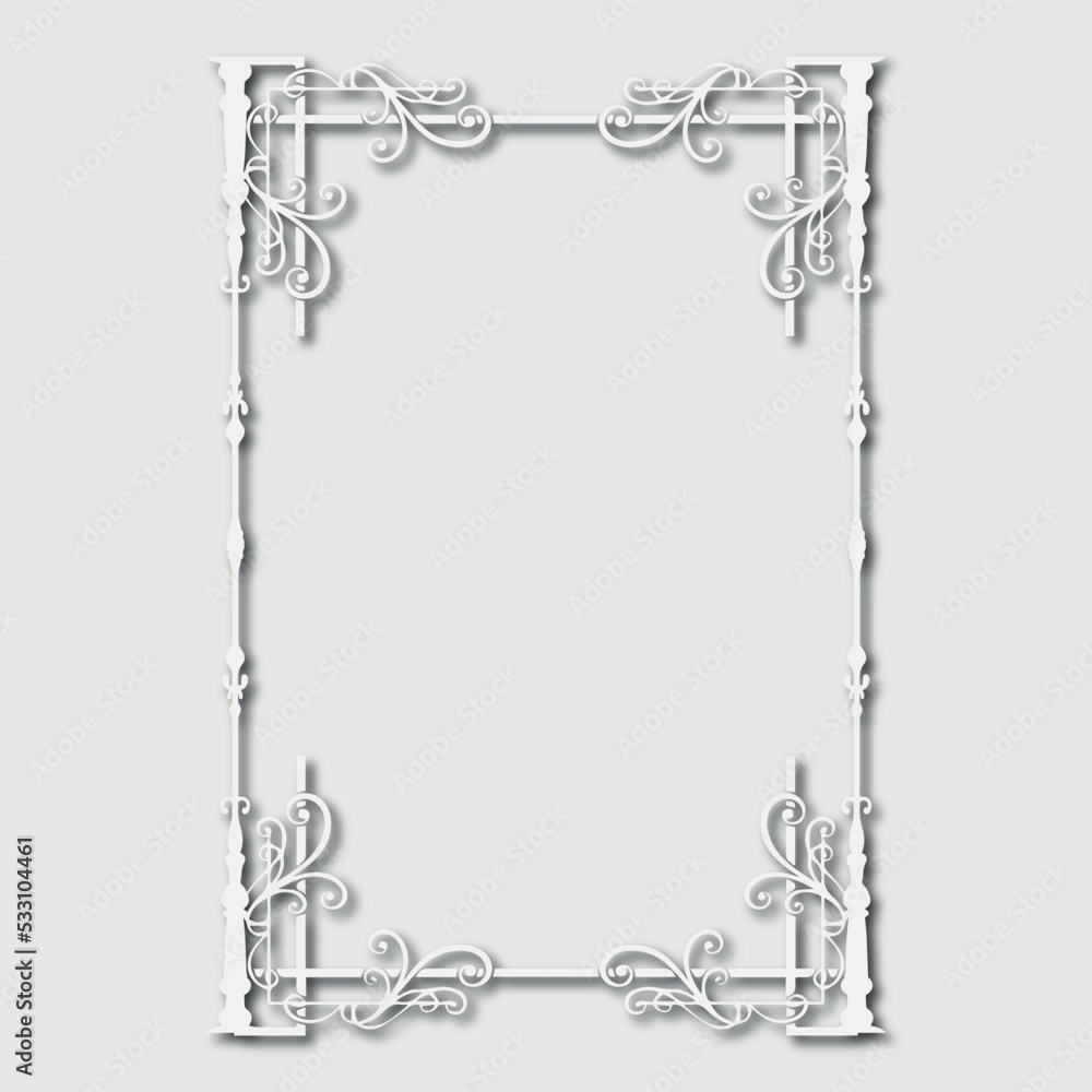 Frame, in the style of an ornament, Vector illustration eps 10, Art. Frame, in the style of an ornament, Vector illustration eps 10, Art.