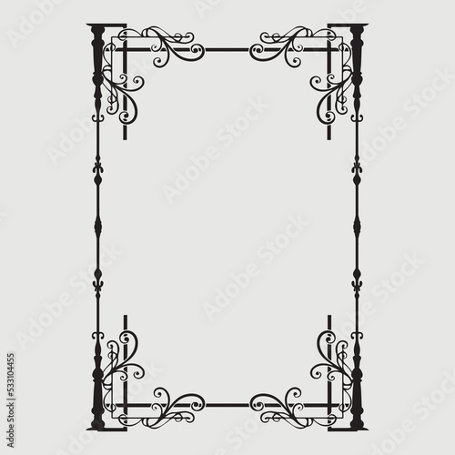 Frame, in the style of an ornament, Vector illustration eps 10, Art.