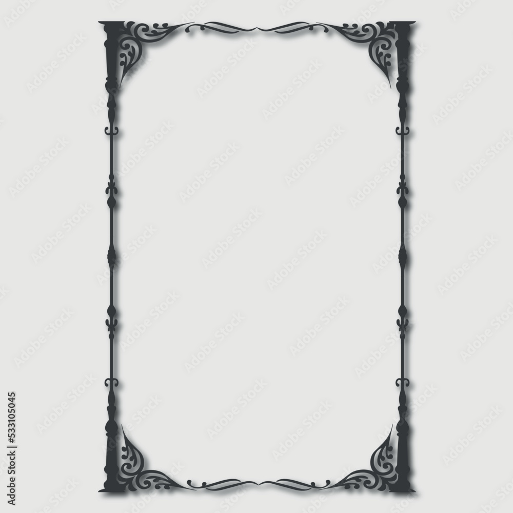 Frame, in the style of an ornament, Vector illustration eps 10, Art. Frame, in the style of an ornament, Vector illustration eps 10, Art.