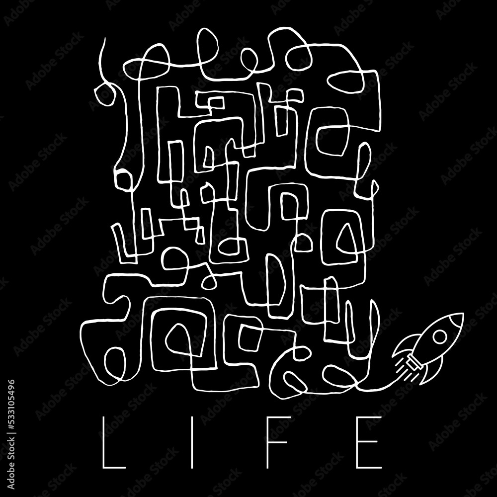 LIFE artwork conceptual quote