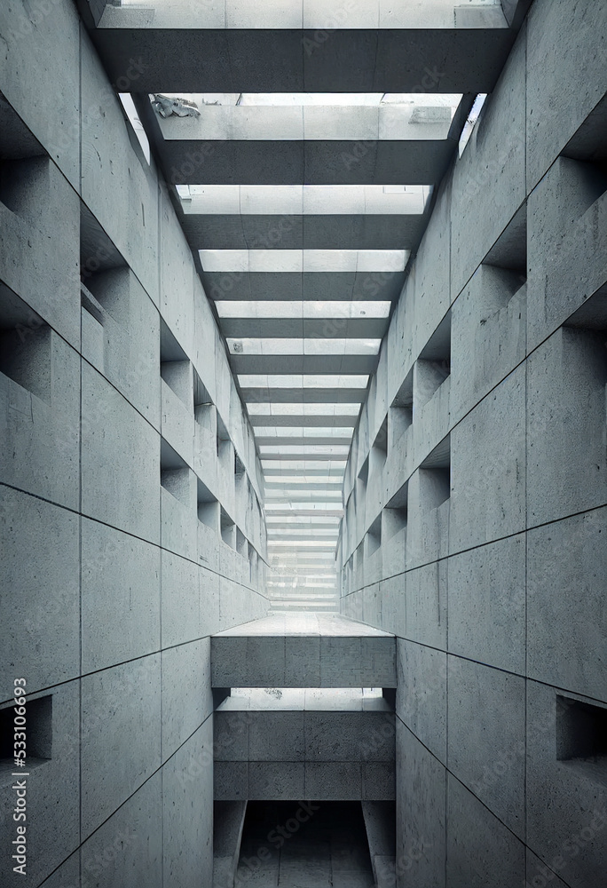 Fototapeta premium abandoned brutalist architecture