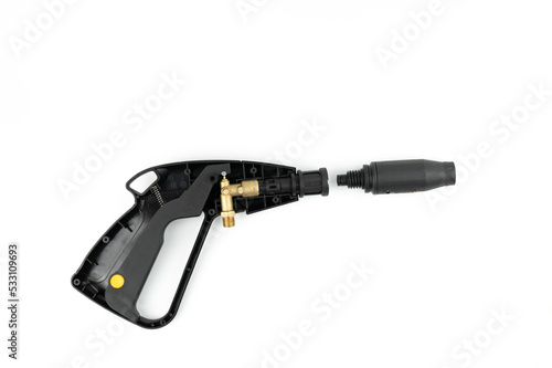 The inside of the high-pressure water gun for washing the car