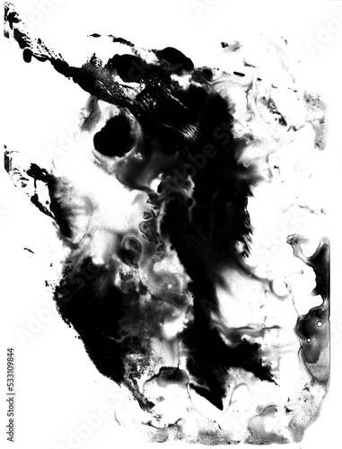 Grunge Black And White Painting Overlay 22. Great as an overlay and as a background for psychedelic and surreal images.