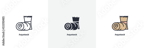 haystack icon. Line, solid and filled outline colorful version, outline and filled vector sign. Idea Symbol, logo illustration. Vector graphics