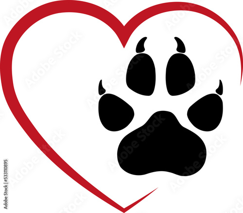 Herz und Pfote, Hunde, Herz für Hunde, Tierarzt Logo	
