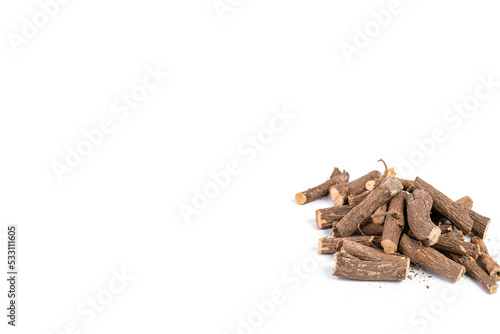 Wallpaper Mural Ayurvedic Mulethi or Liquorice root stick or jeshthamadh on white background Torontodigital.ca