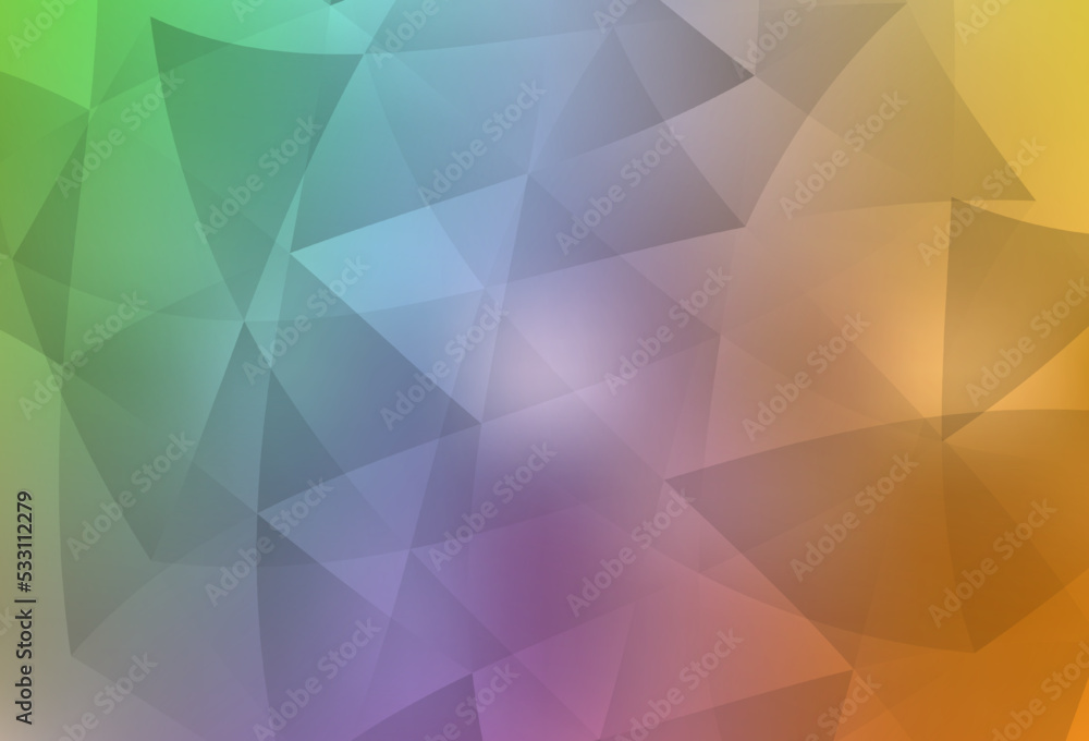 Light Multicolor vector polygon abstract layout.
