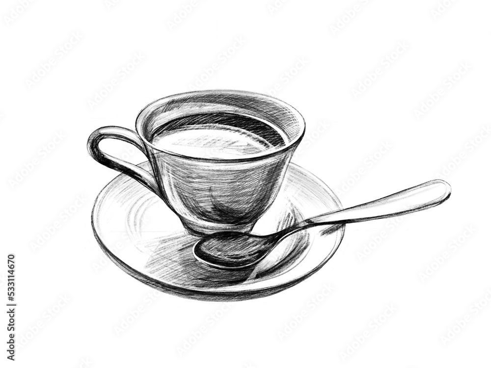 How to draw a cup of coffee | Step by step Drawing tutorials-saigonsouth.com.vn