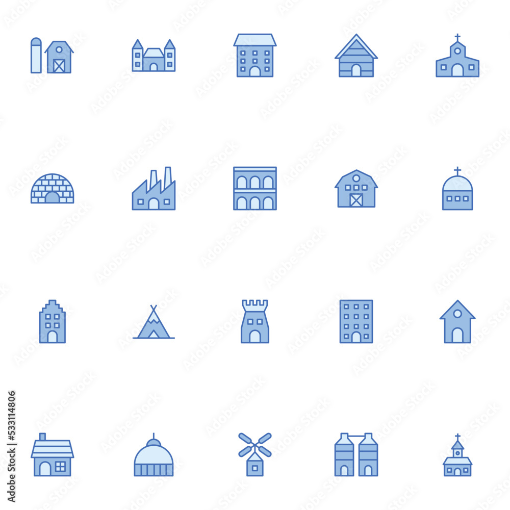 Fill blue outline for Building Fill blue outline for Building