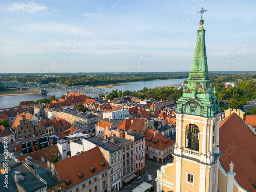 Wallpaper Mural Torun. Aerial View of Old Town  Hall in Torun. Historical Buildings of the Medieval City of Torun. Kuyavian-Pomeranian Voivodship. Poland. Torontodigital.ca