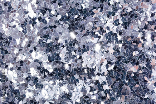 Wallpaper Mural New grey holographic glitter background, your new elegant texture for Christmas design. Holiday abstract glitter with blinking lights. Fabric sequins in bright colors. Fashion sequins. Xmas content. Torontodigital.ca