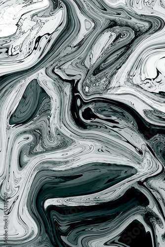 Fluid black marble suminagashi texture Abstract background © Emmeli