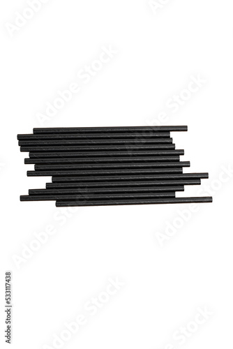 tube for black juice on a white background