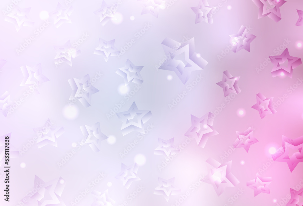Light Pink vector texture with beautiful stars. Light Pink vector texture with beautiful stars.