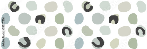 Abstract modern pattern of green spots, leopard pattern, seamless animalistic vector background