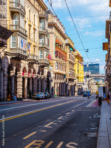 Genoa city sights with architecture © Mustafa Kurnaz