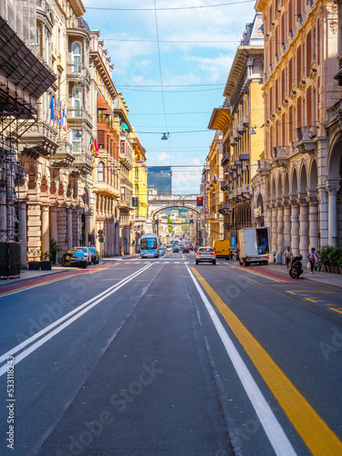 Fototapeta Naklejka Na Ścianę i Meble -  Genoa city sights with architecture