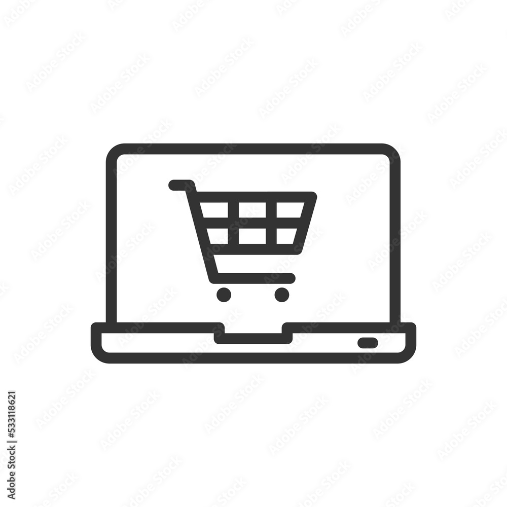 online shopping outline vector icon online shopping stock vector icon for web, mobile app and ui design online shopping outline vector icon online shopping stock vector icon for web, mobile app and ui design