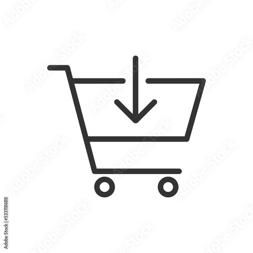 add to cart outline vector icon add to cart stock vector icon for web, mobile app and ui design