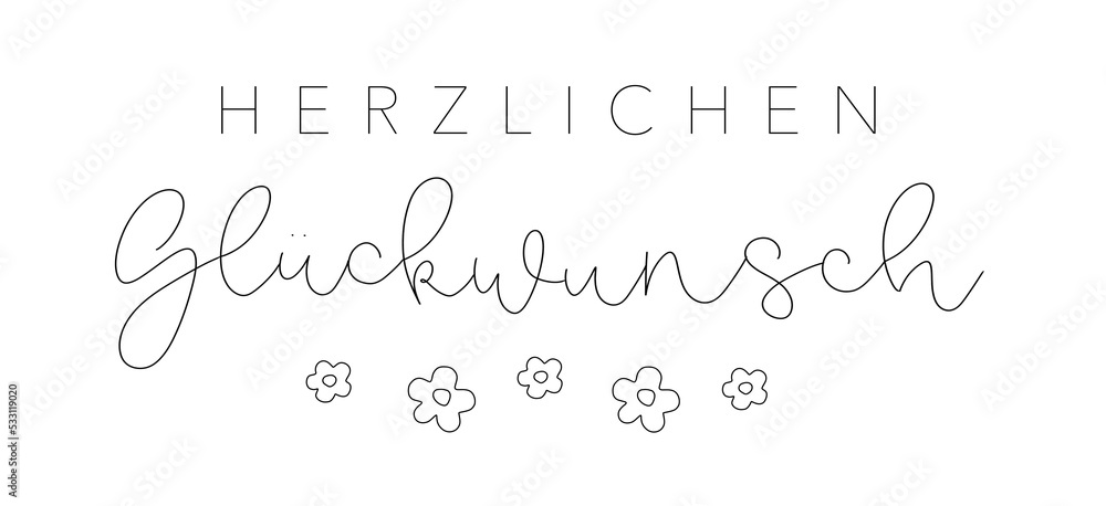 Herzlichen Glückwunsch handlettering mit Hintergrund Illustration Stock