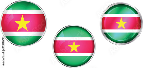 Round national flag pin of Suriname.Circular vector flag of Suriname Free Download Round national flag pin of Suriname.Circular vector flag of Suriname - GFXLoad