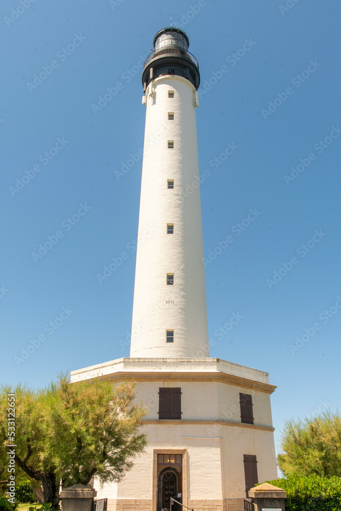 White lighthouse near Biarritz Pointe Saint-Martin White lighthouse near Biarritz Pointe Saint-Martin